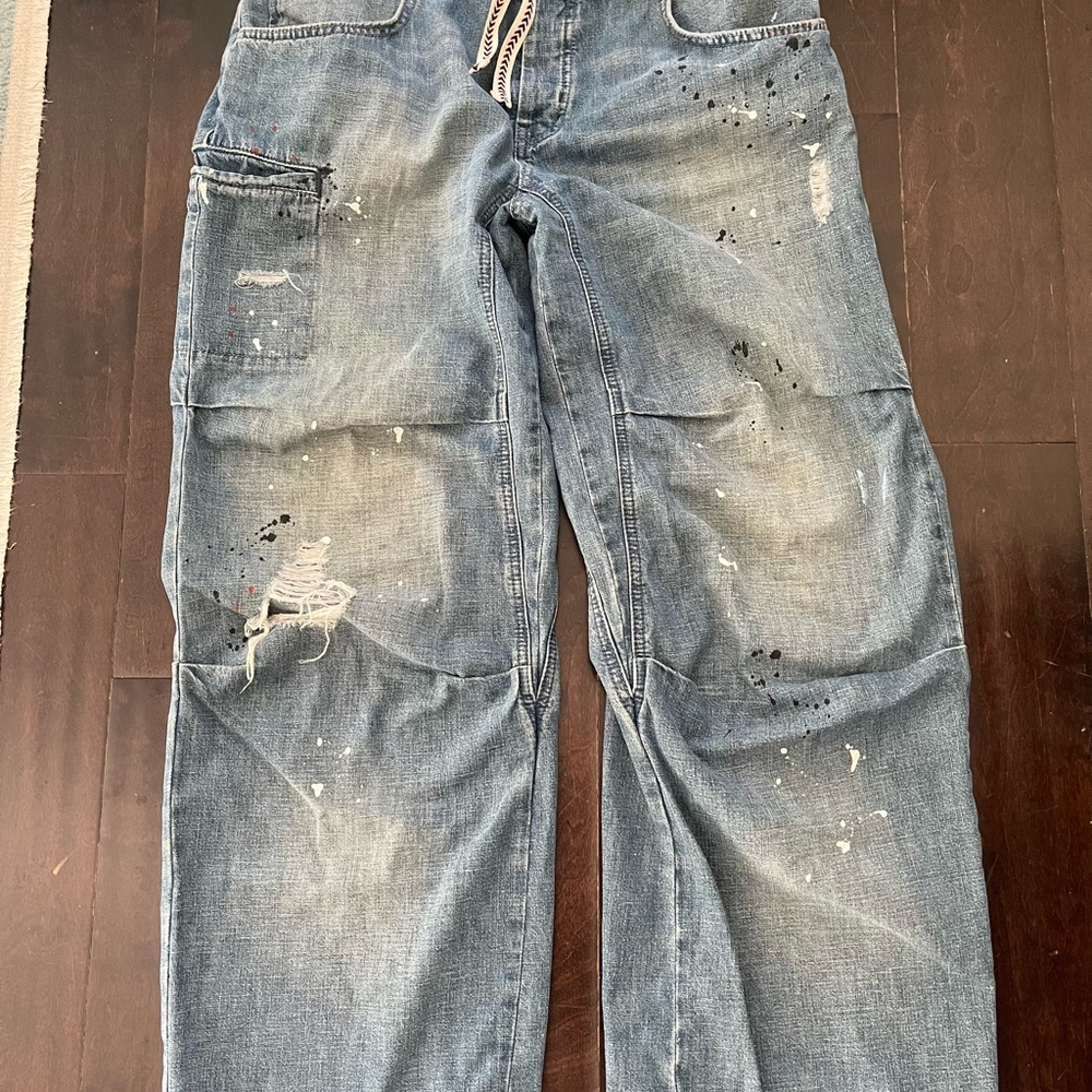 We The Free Blue Distressed Jeans